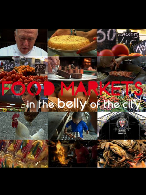 在城市腹地的食物市场}