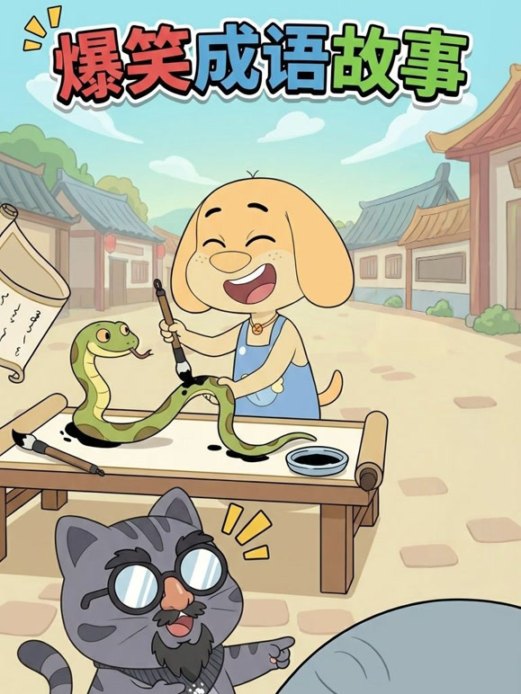 六六猫豆豆狗爆笑成语故事}