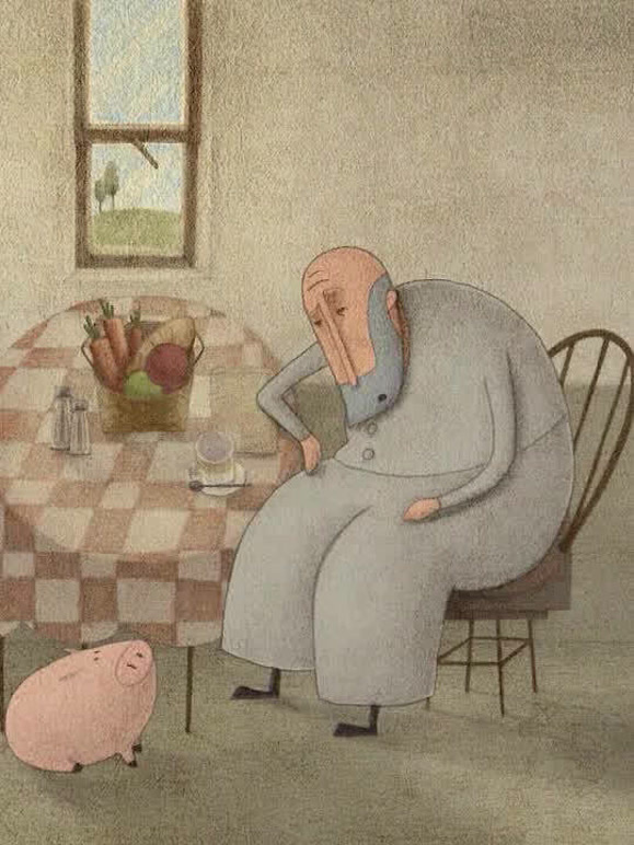 老人与小猪}