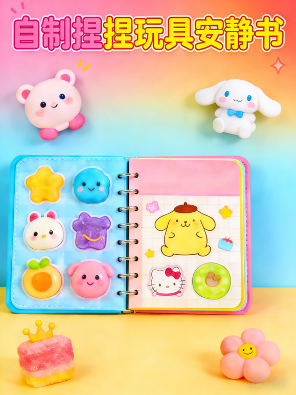 自制捏捏玩具安静书}
