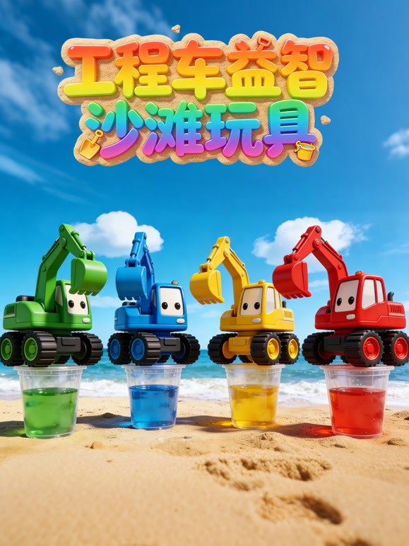 工程车益智沙滩玩具}