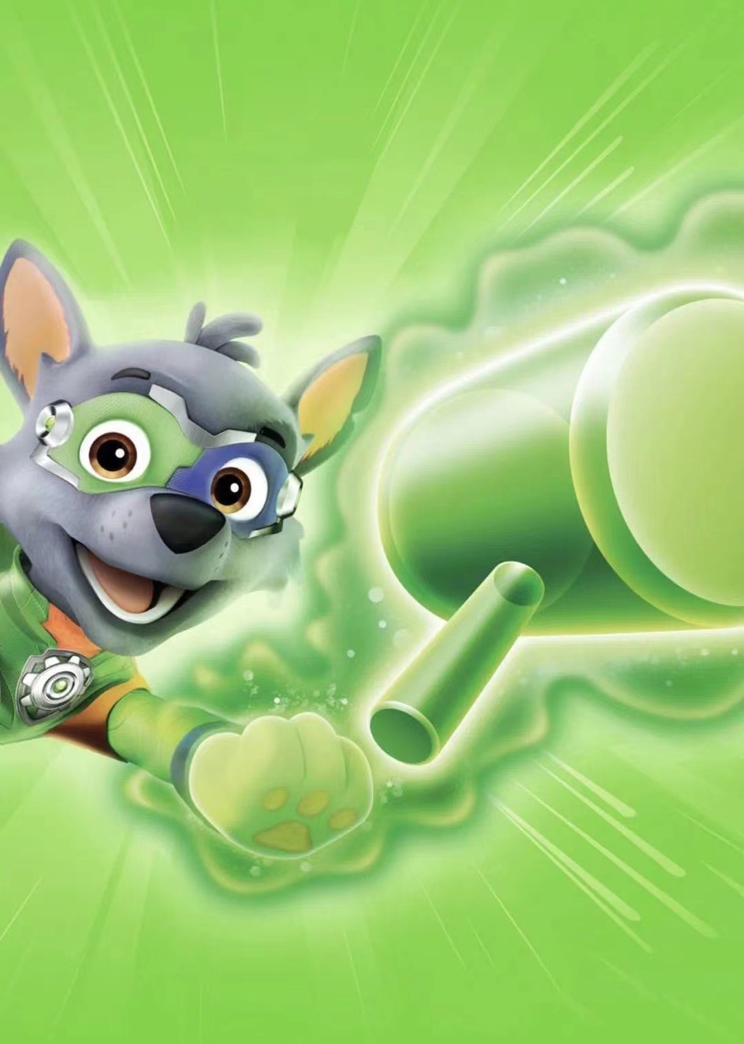 汪汪队之灰灰绿色代表走}